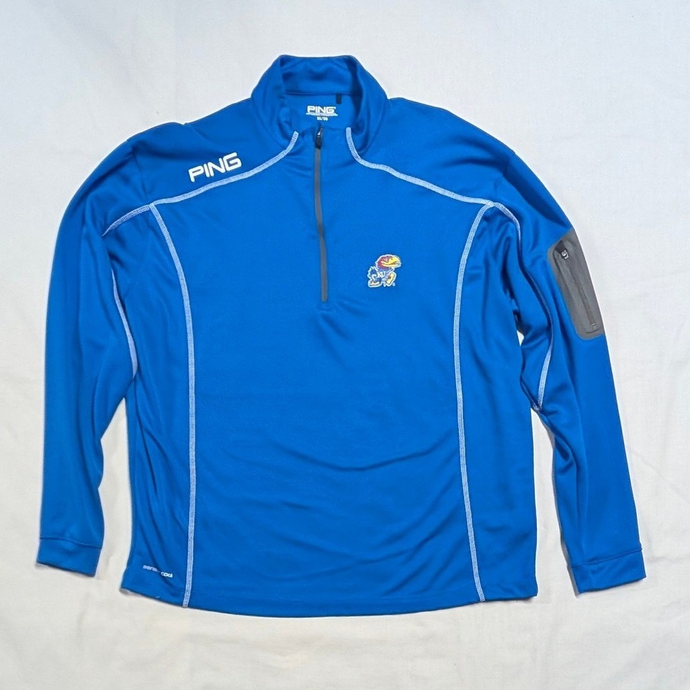 Ping Ranger Kansas Jayhawks 1/4 Zip Pullover Mens XL SensorCool Shirt jacket